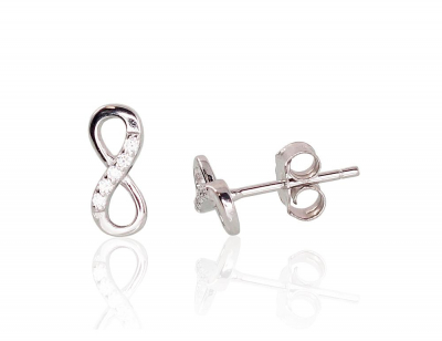 Silver stud earrings