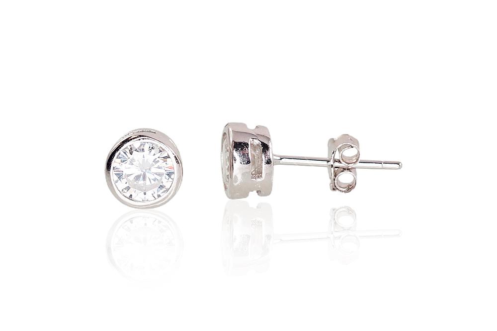 Silver stud earrings