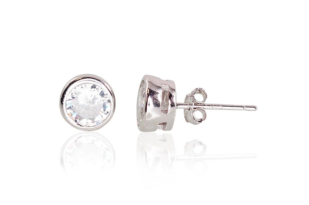 Silver stud earrings