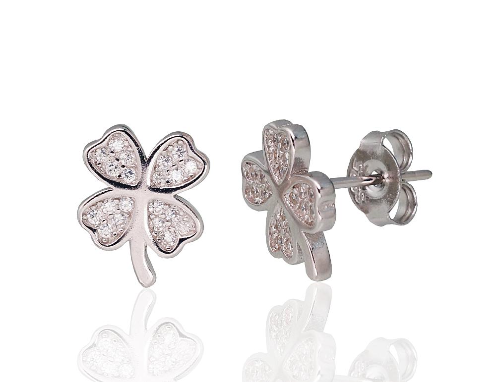 Silver stud earrings