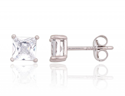 Silver stud earrings