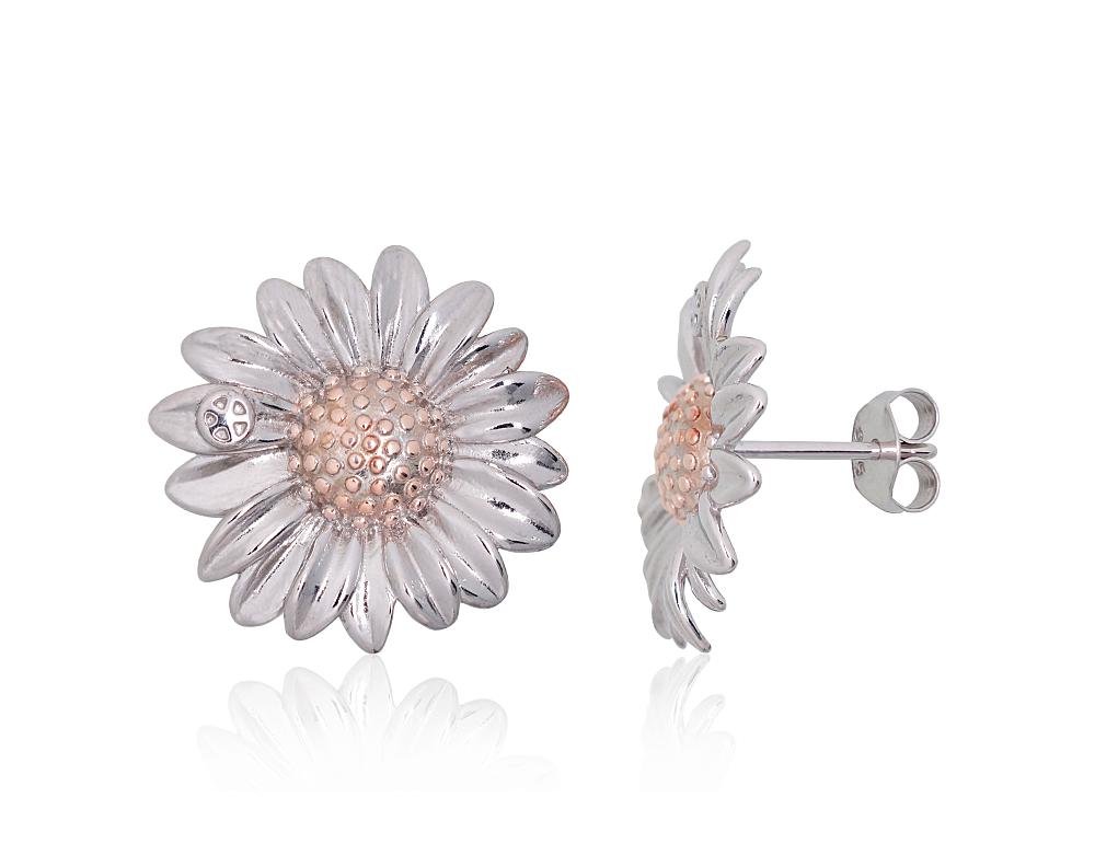 Silver stud earrings