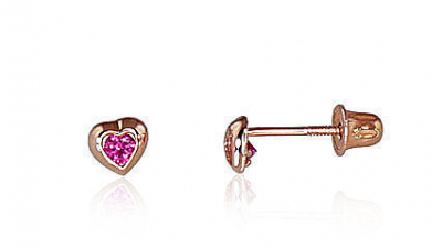 Gold screw studs earrings