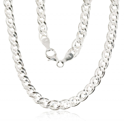 Серебряная цепочка Мона-лиза 6 мм, алмазная обработка граней