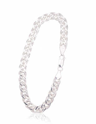 Серебряная цепочка Мона-лиза 6 мм, алмазная обработка граней
