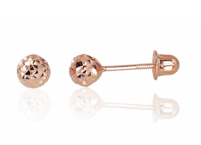 Zelta auskari-puseti ar skrūvēm