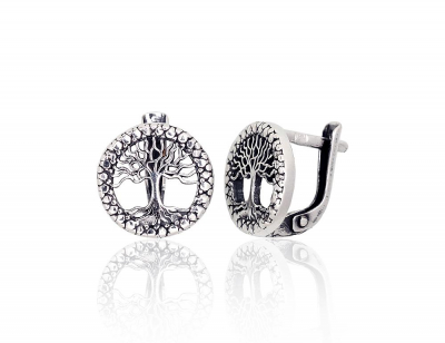 Silver earrings with 'english' lock