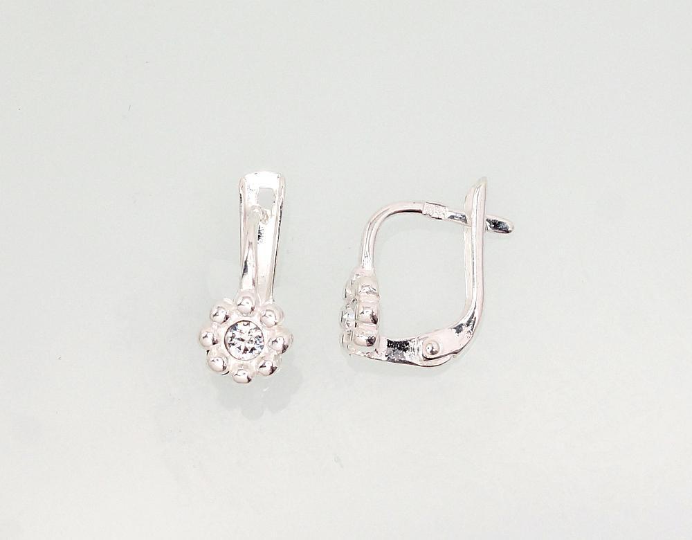 Silver earrings with 'english' lock