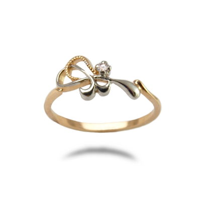 Золотое кольцо с бриллиантом