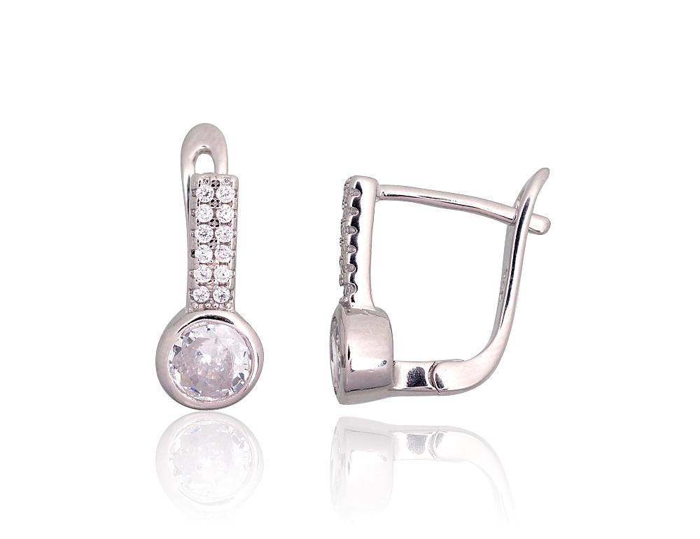 Sudraba auskari ar 'angļu' slēdzēju