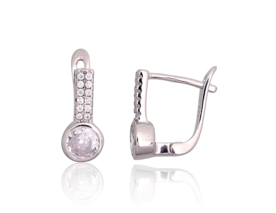 Sudraba auskari ar 'angļu' slēdzēju